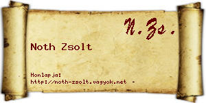 Noth Zsolt névjegykártya
