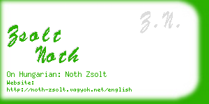 zsolt noth business card